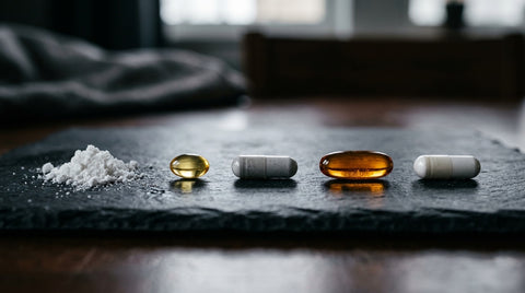 Fünf Basis-Supplements für Einsteiger nebeneinander