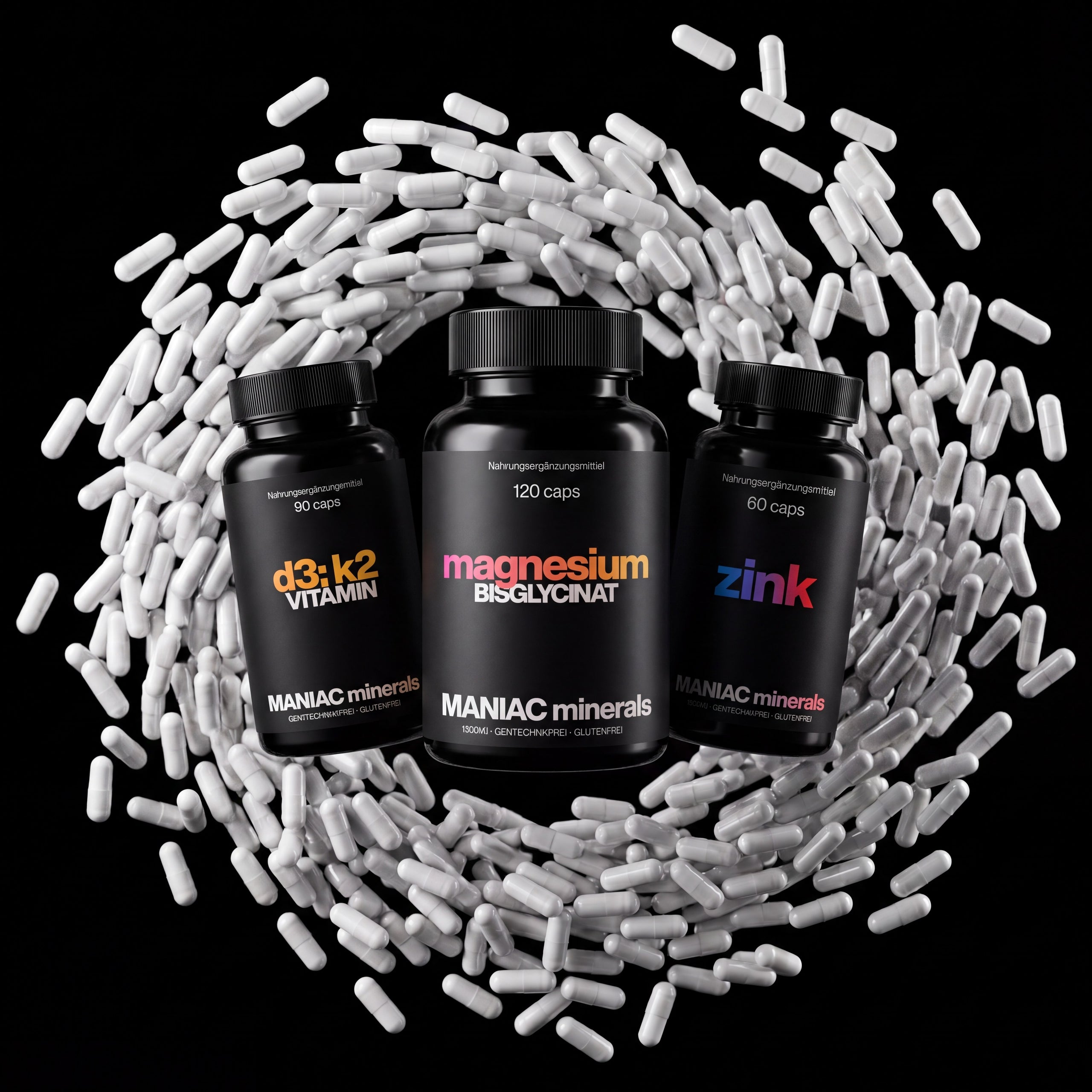 Knochen-Trio: D3+K2, Magnesium + Zink – MANIAC minerals