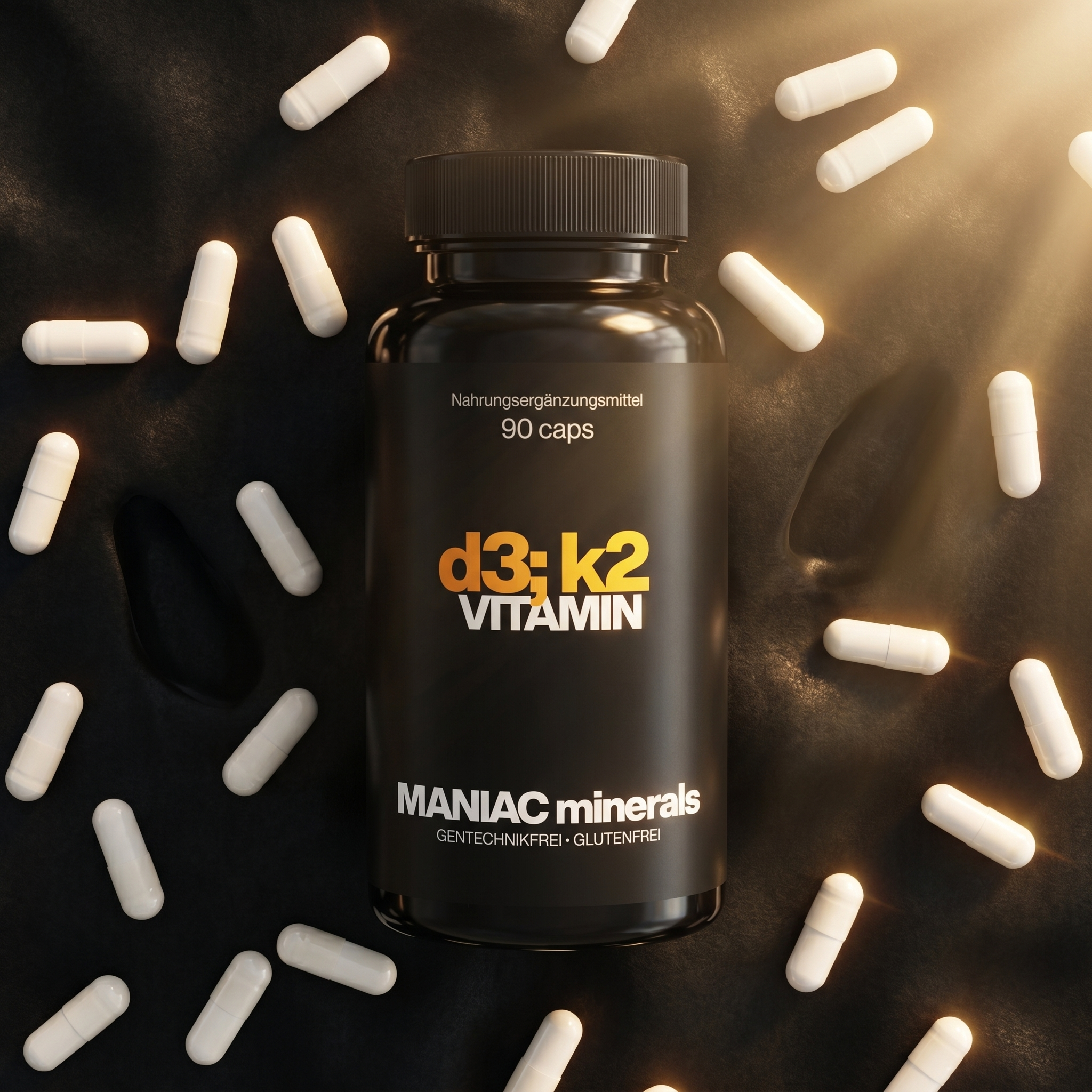 Vitamin D3+K2 60 Kapseln - MANIAC minerals