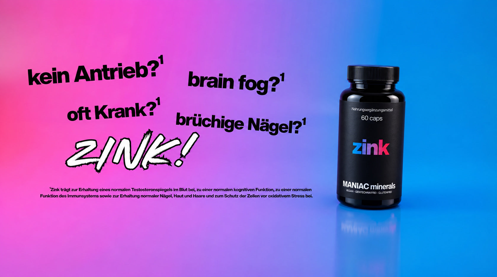 Zink Bisglycinat 60 Kapseln